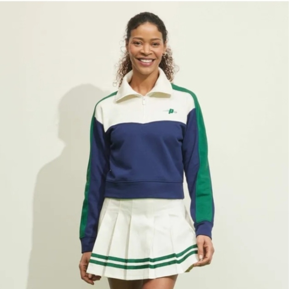 Prince Pickleball Women's French Terry 1/4 Zip Pullover Sweatshirt Size XL
